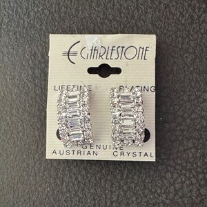 Vintage Charlestone Australian Crystal Clip Earrings NEW